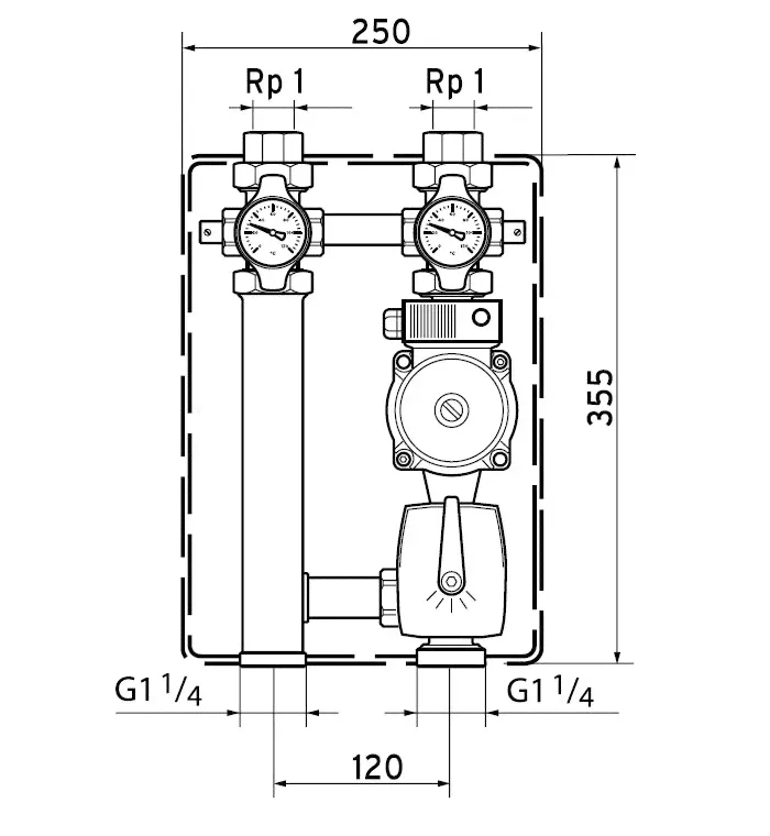 Vaillant Насосная группа для смесительного контура отопления со смесителем R 3/4 ",3-х ст. насос-0